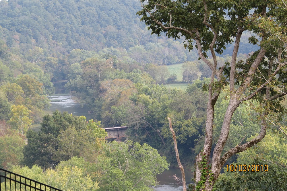 View looking east, of the Harpeth River from the Challenge Trail